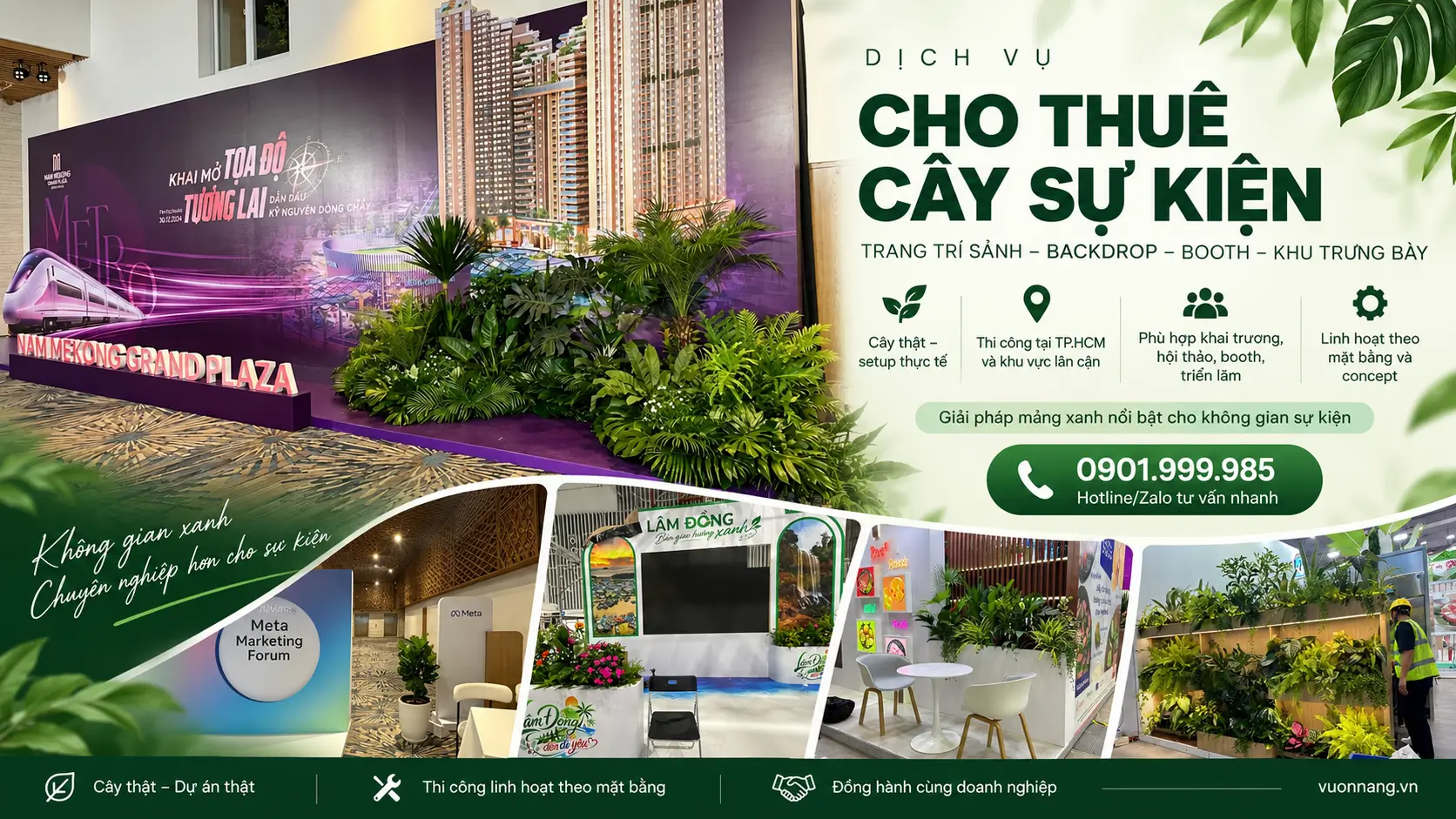 Dịch Vụ Cho Thuê Cây Sự Kiện, Hội Nghị, Triển Lãm Tại TPHCM – Setup Nhanh, Trọn Gói