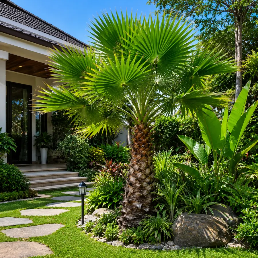 Cây cọ ta trồng sân vườn biệt thự