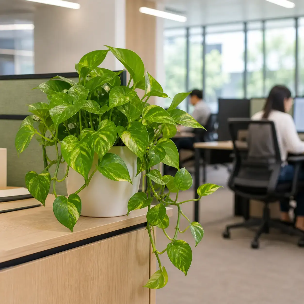 Cây trầu bà là lựa chọn phổ biến trong văn phòng nhờ khả năng sống tốt trong môi trường máy lạnh. Cây trầu bà là lựa chọn phổ biến trong văn phòng nhờ khả năng sống tốt trong môi trường máy lạnh.