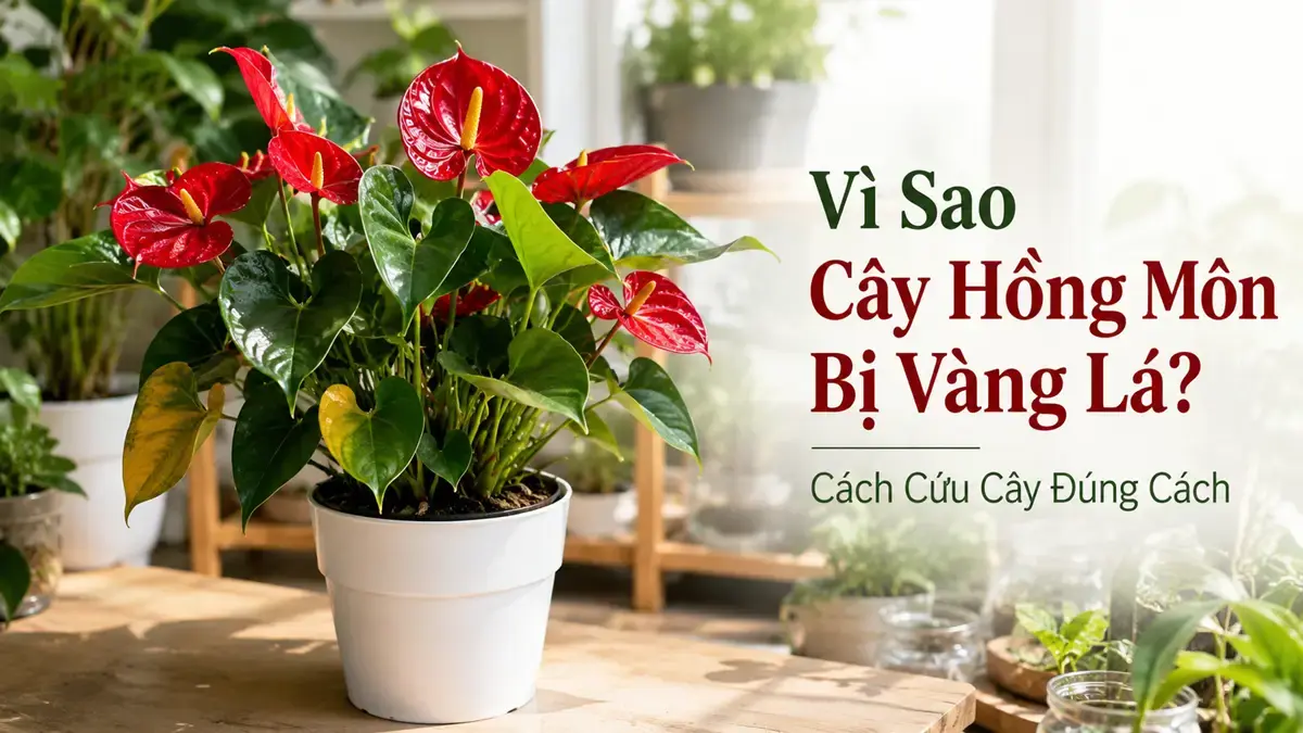Vì Sao Cây Hồng Môn Bị Vàng Lá? Cách Cứu Cây Đúng Cách